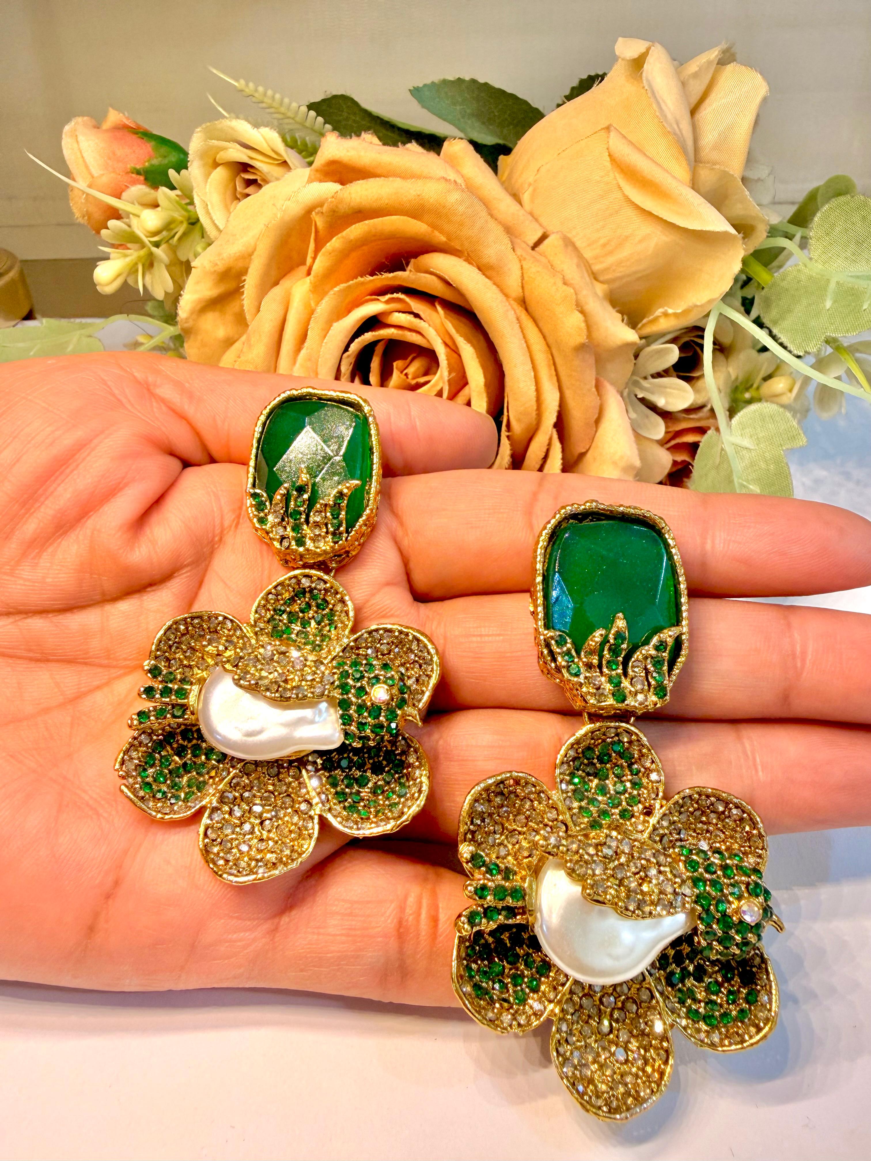 ✨ Baroque Garden Cluster Earrings ✨