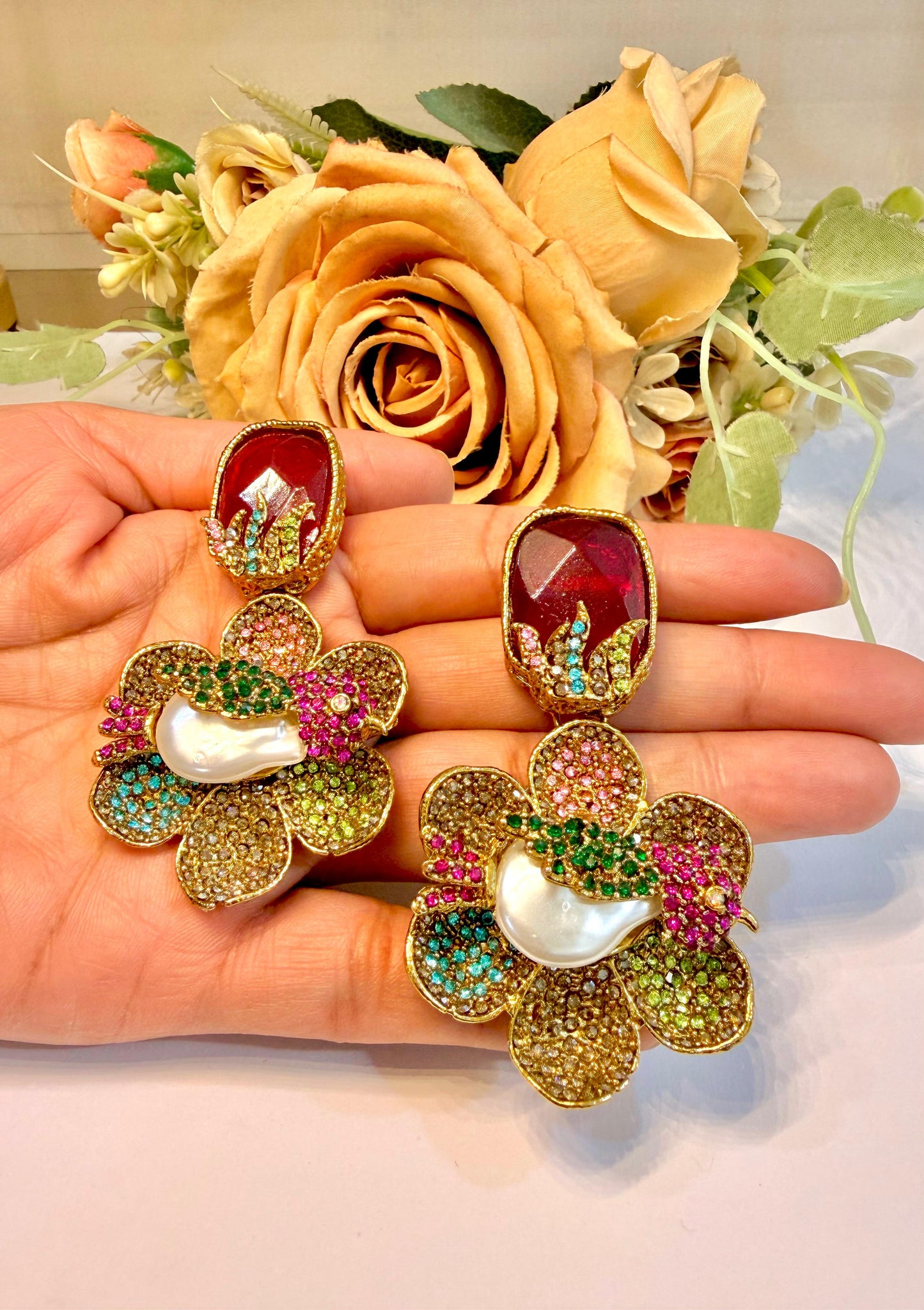 ✨ Baroque Garden Cluster Earrings ✨