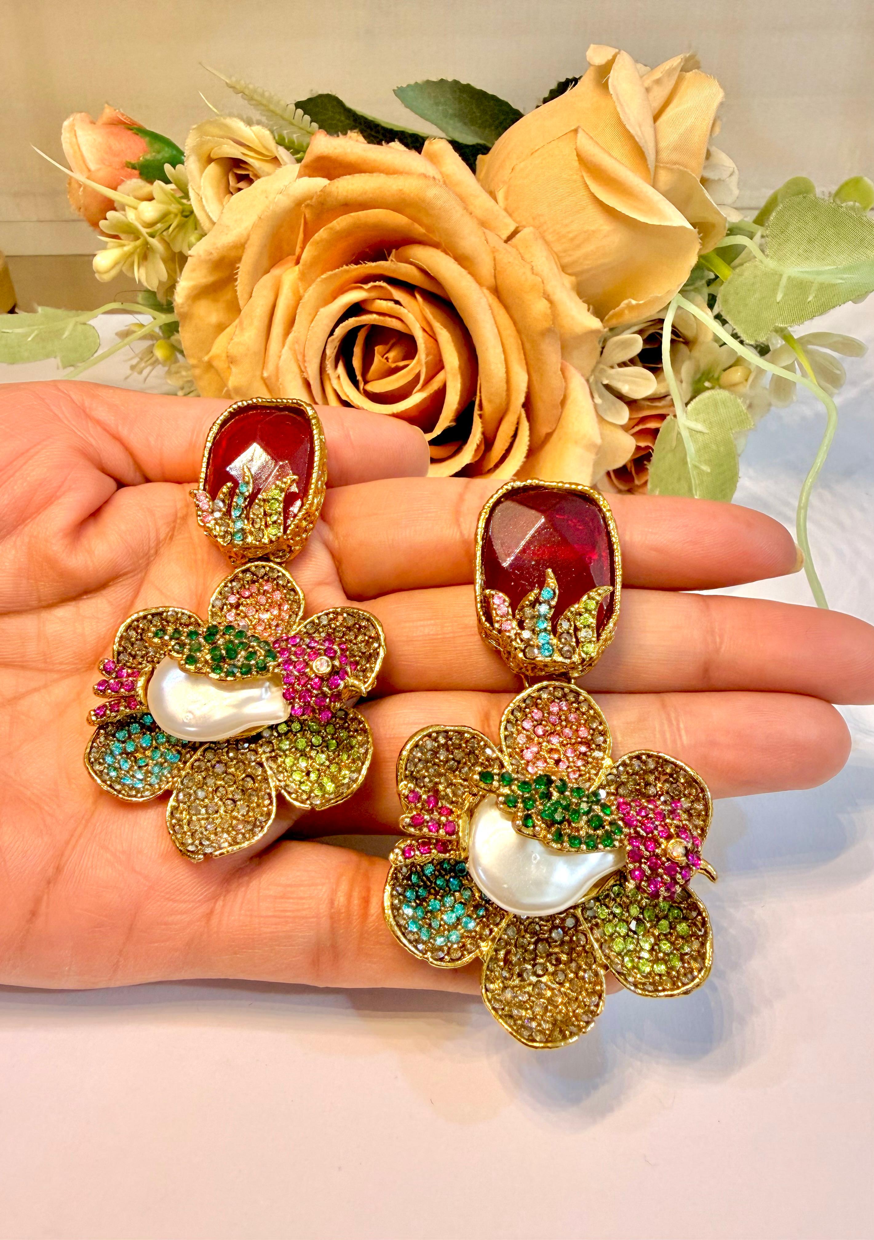 ✨ Baroque Garden Cluster Earrings ✨