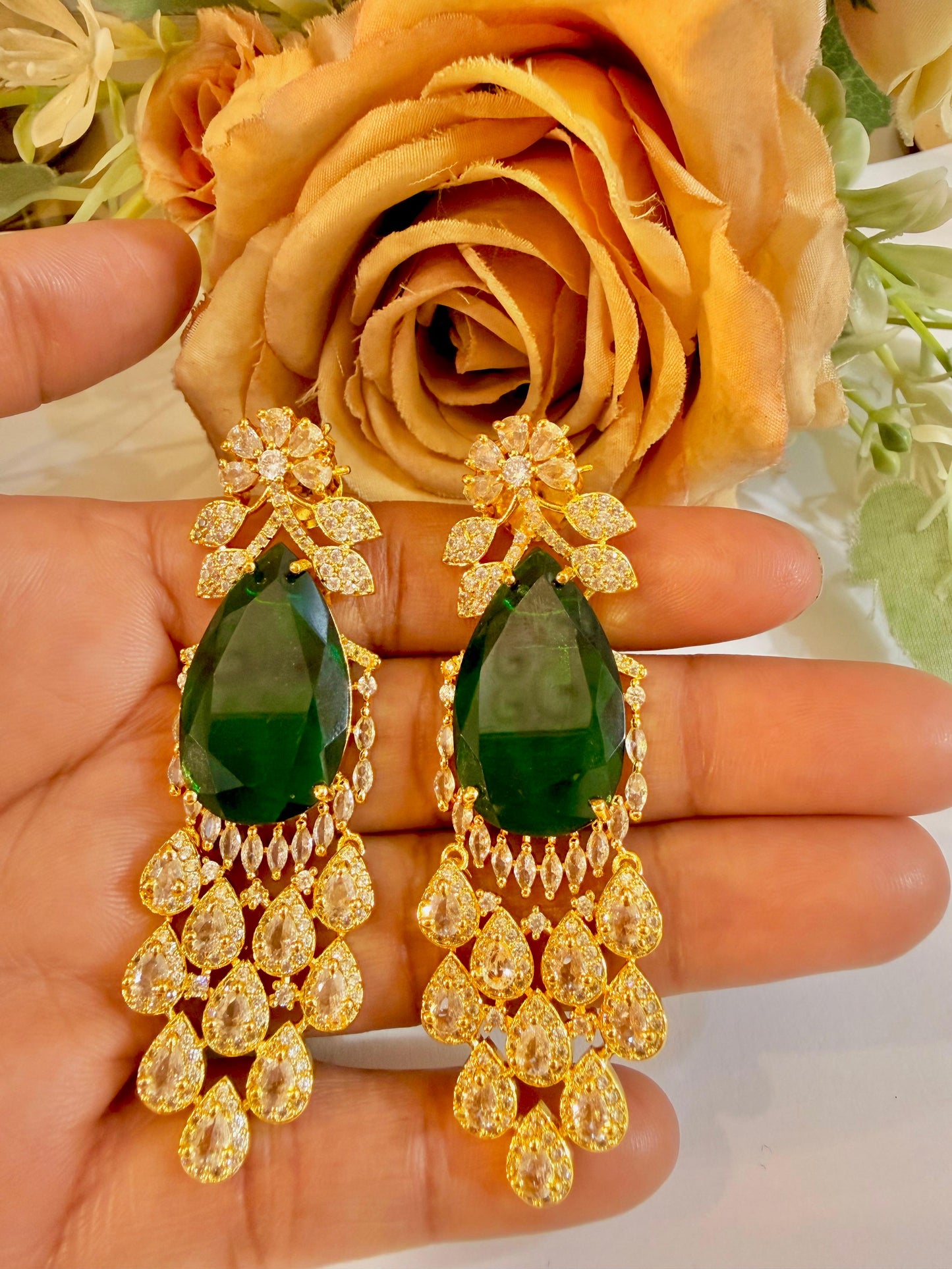 Gold-Toned Drop Earrings